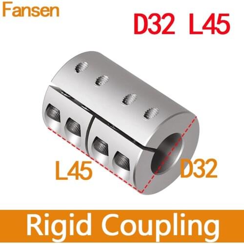 D32L45 Rigid Coupling 6.35mm 3D Printers Aluminium Shaft Coupler Screw Stepper 5X6 Motor Accessories Parts Engraving CNC Clamp