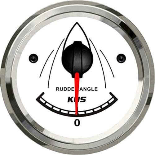 1pc 52mm Marine Rudder Angle Gauges White Rudder Angle Meters with Sensor Suitable for Boat Yacht