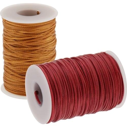 2Pcs 1.2mm Durable Leather Sewing Waxed Thread Cord For DIY Handicraft Tool Hand Stitching Thread 70 Meters