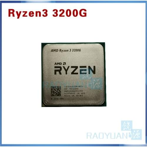 AMD Ryzen 3 3200G R3 3200G 3.6 GHz Quad-Core Quad-Thread 65W CPU Processor L3=4M YD3200C5M4MFH Socket AM4
