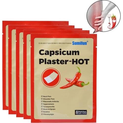 Arthritis, Cervical Pain, Muscle Pain, Sprain, Chili Plaster 8pcs/Pack*2Pack Free Shipping