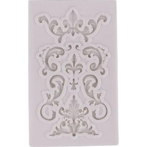 Baroque Lace Silicone Fondant Mold Cake Border Decorating Sugar