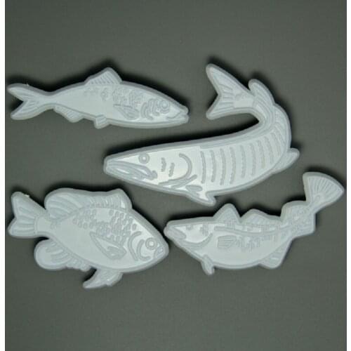 Free Shipping High Quality 4pcs Fabulous Fish Shapes Press Cutters Cake Decoration Fondant Molds Set