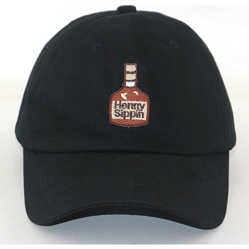 New henny wine bottle embroidery baseball cap nisex 100% cotton pre black fashion dad hats men women hip hop snapback hat