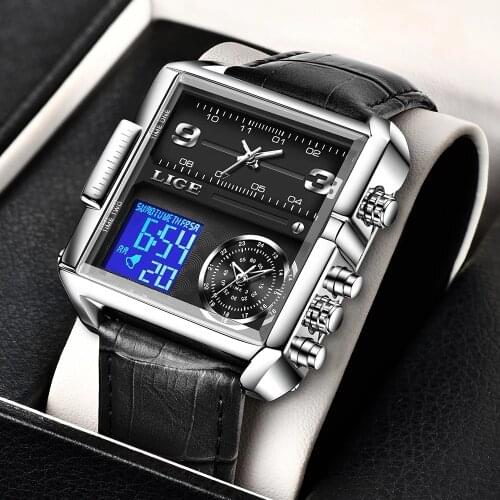 LIGE Classic Original Luxury Watches Men Top Brand Military Analog quartz Men Watch all steel Waterproof clock Relogio Masculino