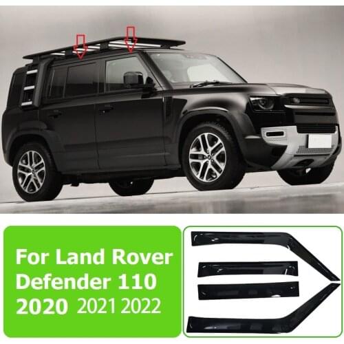 Car Windows Vent Visor Deflectors Hatchback Protection Wind Guard Sun Rain Visors Cover For Land Rover Defender 110 130 2020