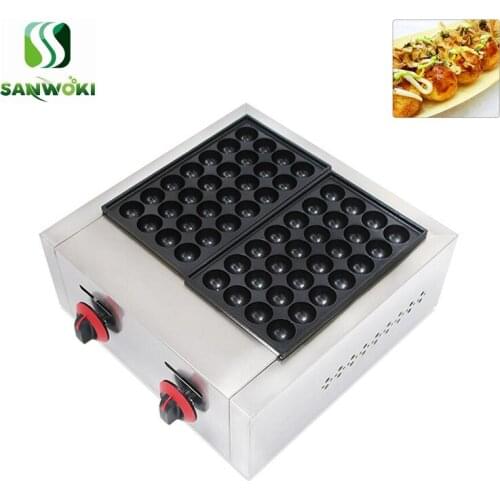 LPG gas 56 Holes Cast Iron Nonstick Octopus Ball baker Takoyaki Maker fish ball Mold Cake Baking Pan Chibi Maruko maker machine
