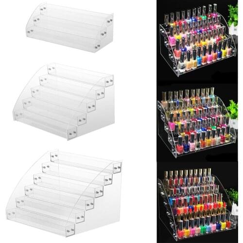 HOT SALE !! Multi-layer Transparent Acrylic Nail Polish Rack Varnish Display Stand Holder Organizer Manicure Cosmetics Jewelry B