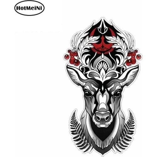 HotMeiNi 13cm x 7.5cm For Deer Car Stickers Interesting Decal Waterproof Sunscreen Car Styling Motorcycle For JDM SUV RV