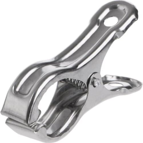 K5DC 20 Pcs Stainless Steel Clothes Pegs Hanging Pins Laundry Windproof Clips