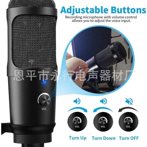 2021 Windows Cardioid Studio Recording And DubbingYoutube-K669 Metal Usb Condenser Recording Microphone Is Suitable For Laptops
