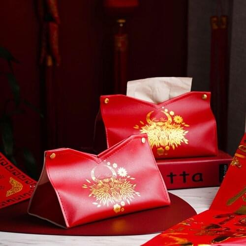 Year Of The Ox Tissue Box Paper Towel Holder Living Room Storage Organizer Kitchen Home Office Decor Vintage Ornament Craft Case