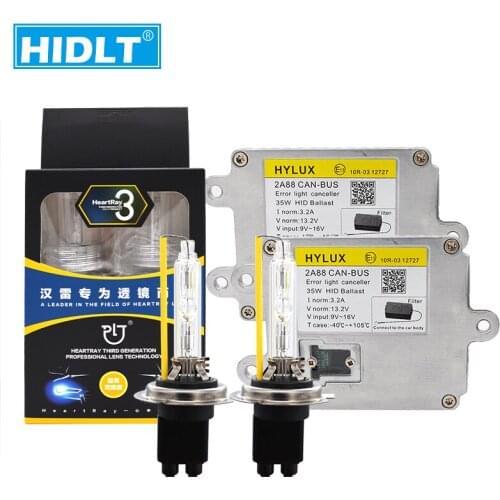 HIDLT 35W HeartRay Xenon HID Bulb Kit H1 H3 H7 H11 9005 9006 9012 D2H 4500K 5500K 6500K Car Light Xenon Hylux 2A88 Ballast Kit