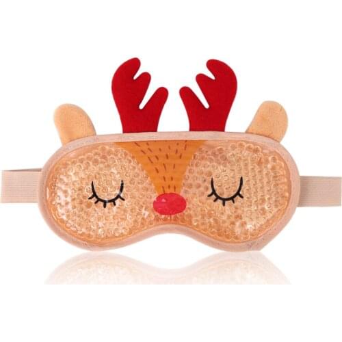 Cold Pack Eye Mask for Puffy Eyes Soft Hot Cold Eye Mask for Therapy with Gel Bead Animal Sleep Eye Mask Soothing Visual Fatigue