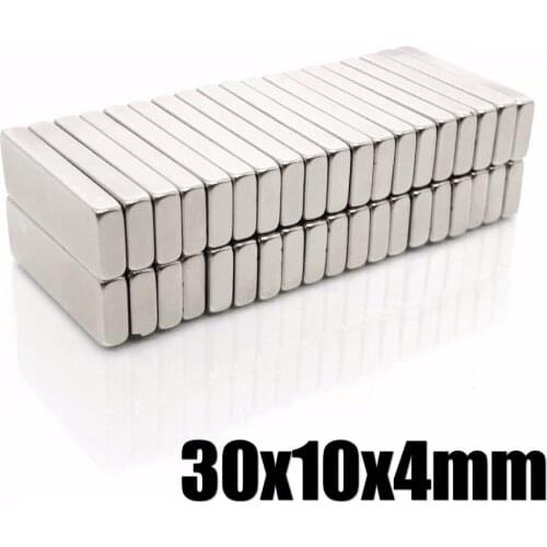 2/5/10PCS 30x10x4 block Powerful N35 Magnets 30mmX10mm Super Sheet Permanent Magnetic 30x10x4 mm Strong Neodymium Magnet 30*10*4