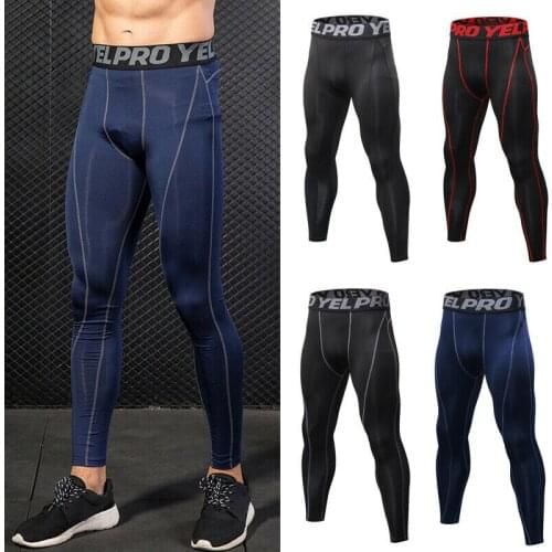 US Mens Quick Dry Breathable Flexible thletic Gym Pants Compression Running Workout Under Tights Base Layer