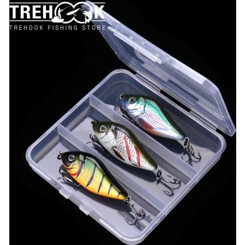 TREHOOK 3pcs 6cm 13g Rattlins for Fishing Jerkbait Slow Sinking Wobblers for Pike Fishing Lure Set Artificial Bait Kit Jerk Bait