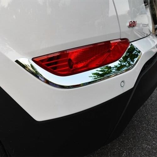 For hyundai tucson 2015 2016 2017 2018 Car rear fog light lamp trims cover sticker accessories ABS Chrome car styling