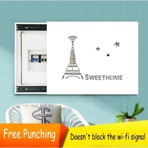 Meter box wall decoration punch-free meter box decoration Nordic style hollow frame cover home WiFi distribution box block