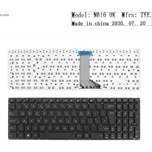 New UK Version Keyboard for ASUS R512MA R515M R515MA R554L R554LA R554LD R512C R512CA R512M F551MAV Laptop Without FRAME & Foil