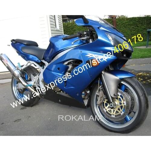 Cheapest Bodywork Fairing For Kawasaki ZX9R 00 01 Ninja ZX-9R 2000 2001 ZX 9R Blue Black Custom Motorcycle Fairing