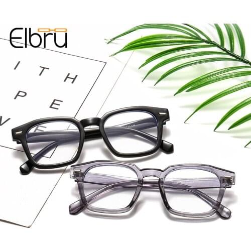 Elbru Irregular Anti Blue Light Glasses Fashion Clear Lens Reading Eyegasses Student Computer Goggles Unisex Spectacles Frame