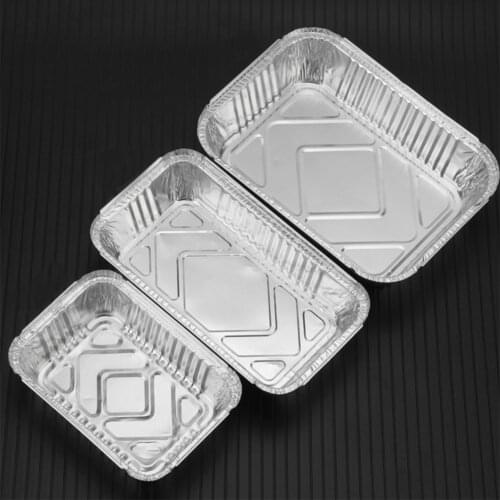 750/1050/2000ml Disposable Aluminum Foil Pan Container Takeout Pans with Lid for Baking Heating Cooking Grilling BBQ Kitchen