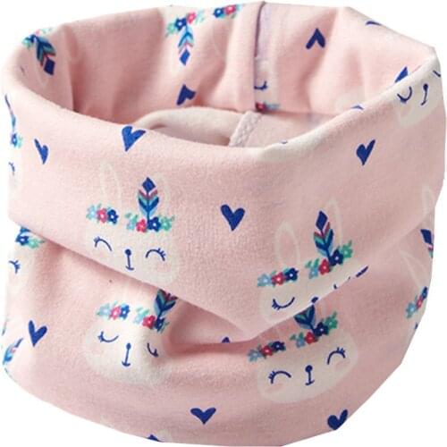 2021 Autumn Winter Children Cotton Scarf Baby Kids Warm Scarf Boys Girls Cartoon Scarves Spring Collar O Ring Magic Neckerchief