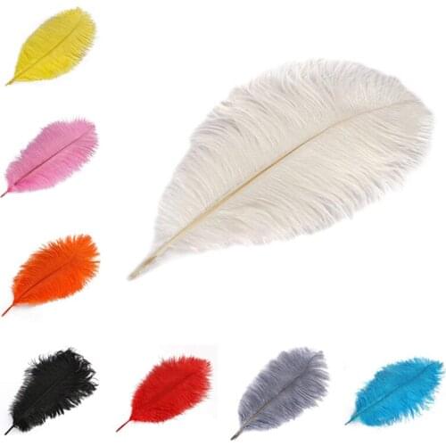 2020 hot sale Ostrich Feather 10pcs/lot 35-40cm DIY feathers for crafts Jewelry Wedding Party Clothing Decoration Supplies pluma