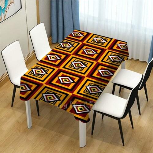 African Pattern Design Rectangle Tablecloth Picnic Bbq Kitchen Dining Decoration