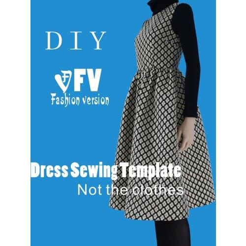 Dresses Sewing Pattern Template Cutting drawing Clothing DIY ((Not selling clothes)) BLQ- 227