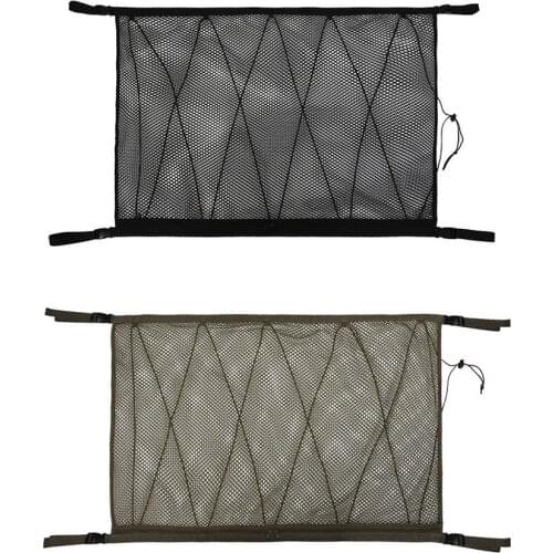 Car Ceiling Storage Bag Net Pocket Car Roof Interior Cargo Net Bag Portable Car Trunk Storage Pouch Sundries Storage Organizer