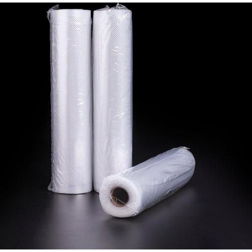 Textured Vacuum Bag Strong Vacuum Sealer Food Bags Fresh-keeping Storage Bag for Storing Freezing Raw and Cooked Foods 3 Rolls