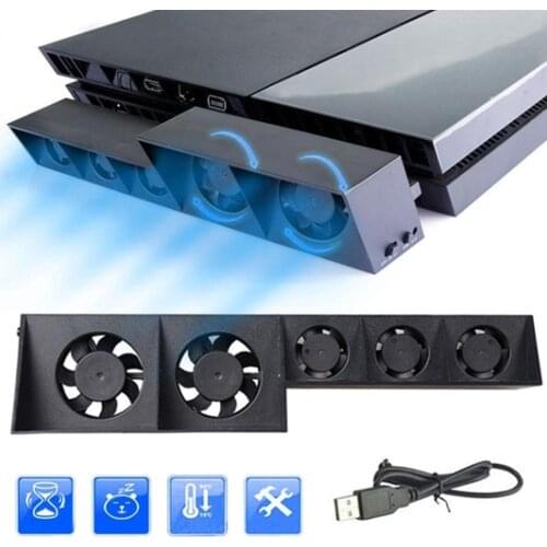 Game Console Fan Turbo Cooling Fan ABS Novel And Practical Appearance Smart Cooling Lower The Console Temperature for PS4