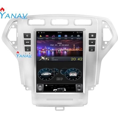 Vertical HD screen Tesla Style 10.4" Android Car Radio For-Ford-mondeo /fusion mk4 2007-2011 Audio GPS Navigation Car Multimedi
