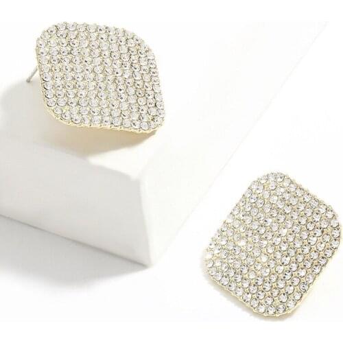 Find Me Simple Geometric Alloy Stud Earrings Rhinestone Star Heart Earrings For Women Fashion Jewelry Accessories