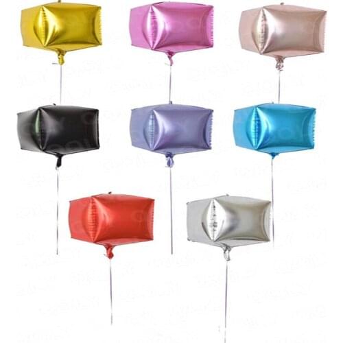 1 pcs 24 Inch 4D Cube Aluminum Film Balloon Birthday Wedding Site Layout Aluminum Film Balloon Wholesale