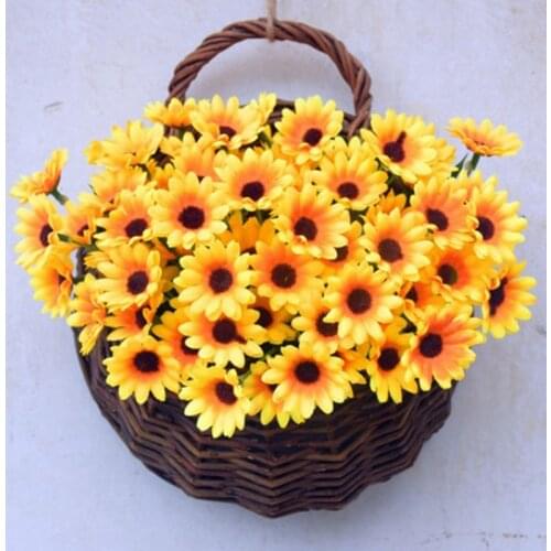 1Pcs Artificial Fake Sunflower Bouquet Silk Flower Plastic Faux Artificial Flower Plant Home Garden Party Wedding DIY Decoration
