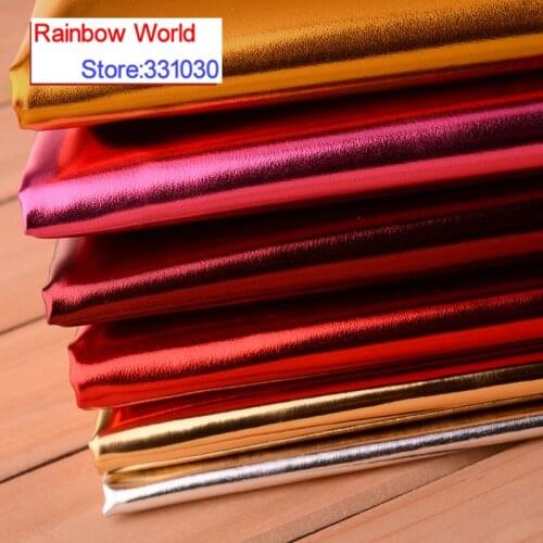 100*138cm 24 colors High Quality Shiny Vinilic PU Leather fabric for DIY sewing sofa belt shoes bags bed Garment material