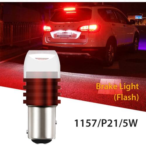 1156 BA15S P21W 1157 BAY15D Red Flash Strobe Lamp Parking Reverse LED Trunk Bulb Trunk Car Brake Turn Signal Tail Flashing Light
