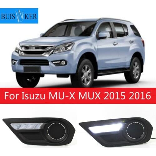 2pcs for Isuzu MU-X MUX 2015 2016 LED DRL Daytime Running Light Daylight car-styling driving fog lamp free shipping