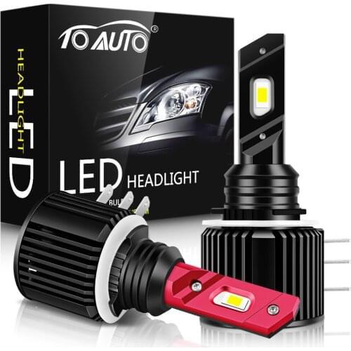 2pcs H15 Led Bulbs High Beam Car Headlight Driving Light Daytimes Running Light 18000LM 6000K 12V Auto Lamp H15