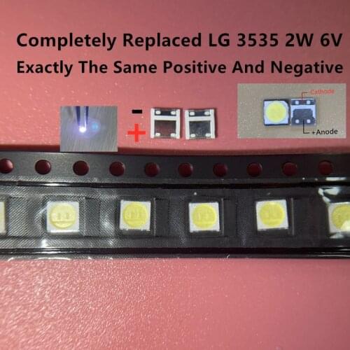 200pcs NEW LG FOR LCD TV repair Lg led TV backlight strip lights with light-emitting diode 3535 SMD LED beads 6V LG 2W