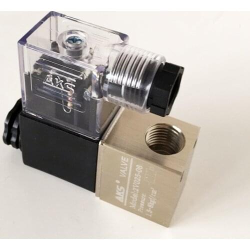2V025-08 1/4" 2 Position 2 Port Air Solenoid Valves 2V025-08 Pneumatic Control Valve , DC12v DC24v AC110v AC220v