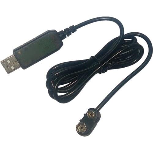 9V Battery Eliminator USB Power Supply Cable for Multimeter Microphone Guitar 2m T3LB