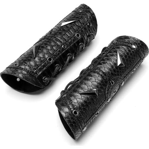 Medieval Cosplay Accessories 13 Style Middle Ages Vintage Dark Black Pu Leather Bracer Party Halloween Cosplay Costumes Unisex