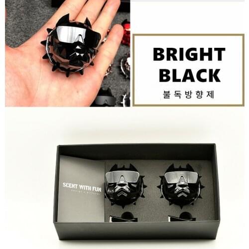 2Pcs Bulldog Car Perfume Fragrance Diffuser air fresheners with Magnet Clip Auto Vents Scent Parfume Gift Box Car Decor