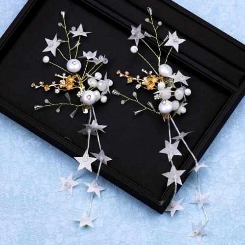 Bridal flower hair clips wedding dress accessories bridal jewelry wedding headdress wedding decoration Bride hairpin