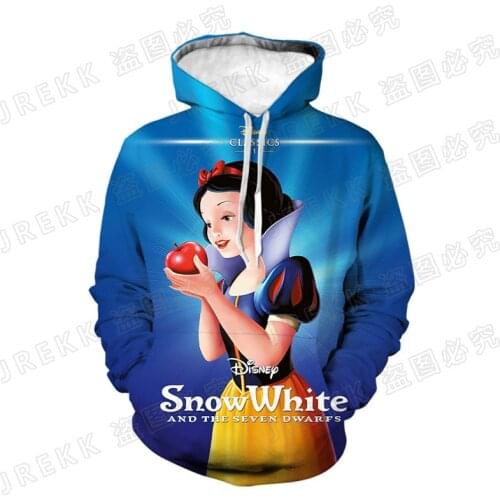 Disney Anime Snow White and the Seven Dwarfs 3D Printed Cool Hoodies Men Women Children Fashion Sweatshirts Streetwear Tops