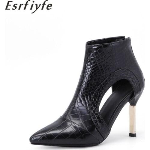 ESRFIYFE 2021 New Pointed Toe Sandals Women Sexy Summer Shoes Breathable Cool Boots Party High Heel Shoes Women Big Size 32-48